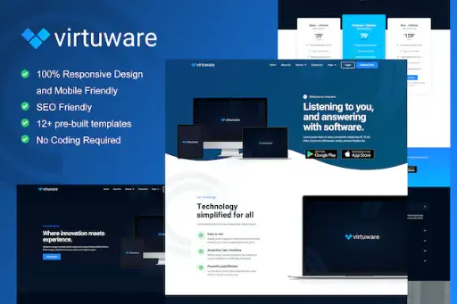Virtuware - Saas - Digital Company Elementor Kit